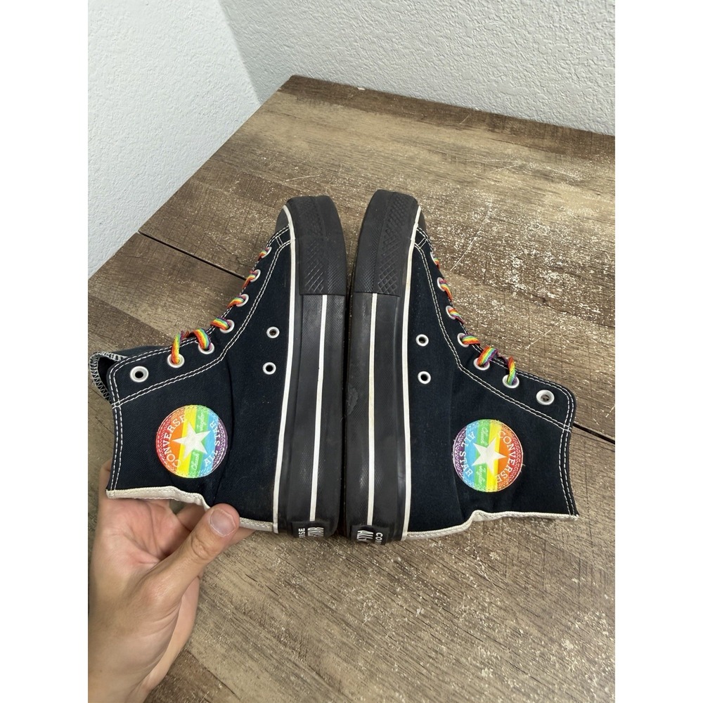 Converse By You Chuck Taylor Lift Platform High Rainbow Women's 8.5 Pride - Picture 5 of 8